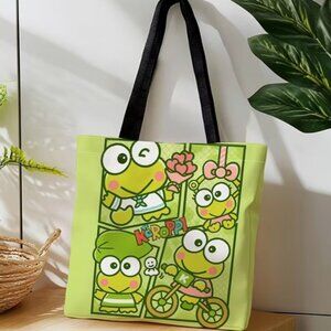HELLO KITTY “Keroppi” Green Tote Bag (BRAND-NEW & SUPER CUTE!)